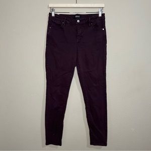 Buffalo David Bitton size 6/28 mid rise stretch skinny deep purple pants